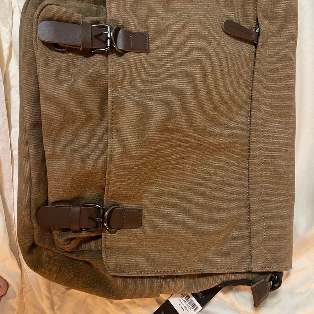 Stylish Brown Canvas Messenger Bag
